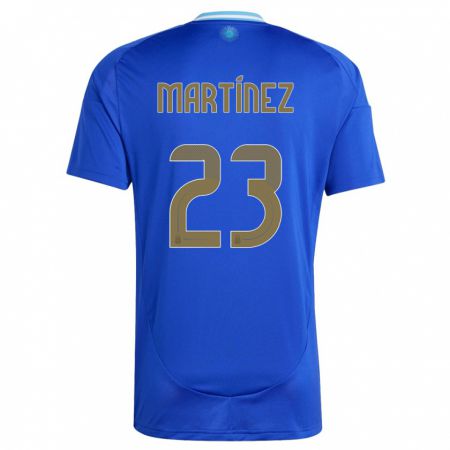 Kandiny Miesten Argentiina Emiliano Martinez #23 Sininen Vieraspaita 24-26 Lyhythihainen Paita T-Paita