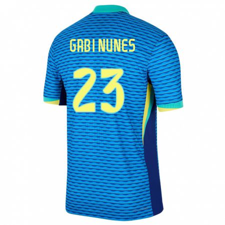 Kandiny Miesten Brasilia Gabi Nunes #23 Sininen Vieraspaita 24-26 Lyhythihainen Paita T-Paita