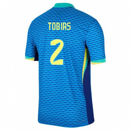 Kandiny Miesten Brasilia Vinicius Tobias #2 Sininen Vieraspaita 24-26 Lyhythihainen Paita T-Paita