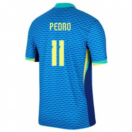 Kandiny Miesten Brasilia Pedro #11 Sininen Vieraspaita 24-26 Lyhythihainen Paita T-Paita