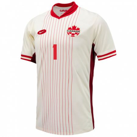 Kandiny Miesten Kanada Kailen Sheridan #1 Valkoinen Vieraspaita 24-26 Lyhythihainen Paita T-Paita