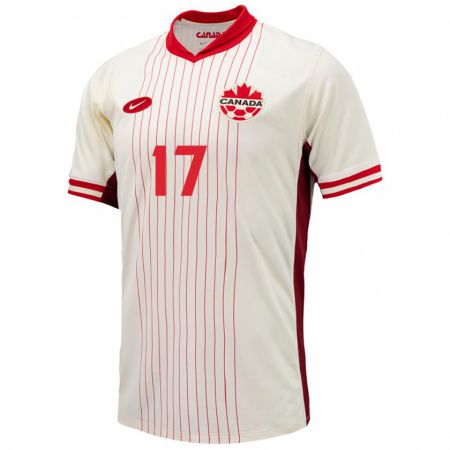Kandiny Miesten Kanada Patrick Metcalfe #17 Valkoinen Vieraspaita 24-26 Lyhythihainen Paita T-Paita