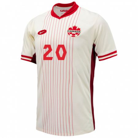 Kandiny Miesten Kanada Cloé Lacasse #20 Valkoinen Vieraspaita 24-26 Lyhythihainen Paita T-Paita