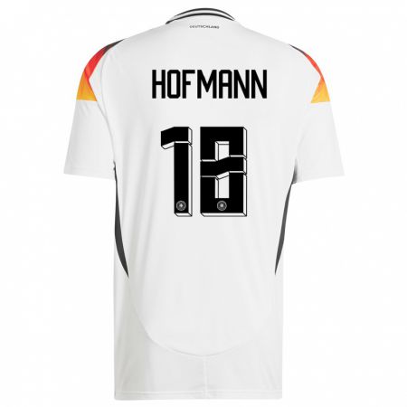 Kandiny Naisten Saksa Jonas Hofmann #18 Valkoinen Kotipaita 24-26 Lyhythihainen Paita T-Paita