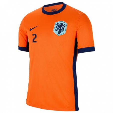 Kandiny Naisten Alankomaat Bram Rovers #2 Oranssi Kotipaita 24-26 Lyhythihainen Paita T-Paita