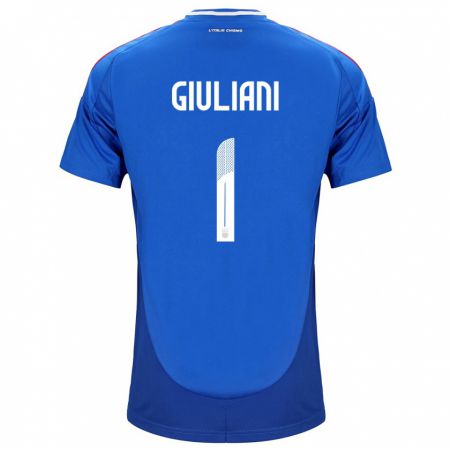 Kandiny Naisten Italia Laura Giuliani #1 Sininen Kotipaita 24-26 Lyhythihainen Paita T-Paita