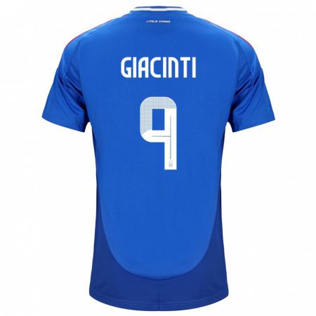 Kandiny Naisten Italia Valentina Giacinti #9 Sininen Kotipaita 24-26 Lyhythihainen Paita T-Paita
