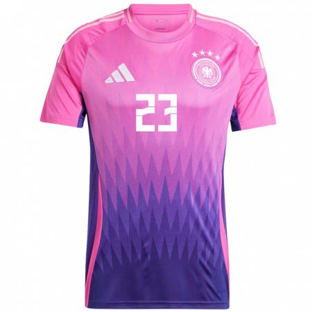 Kandiny Naisten Saksa Emre Can #23 Vaaleanpunainen Violetti Vieraspaita 24-26 Lyhythihainen Paita T-Paita