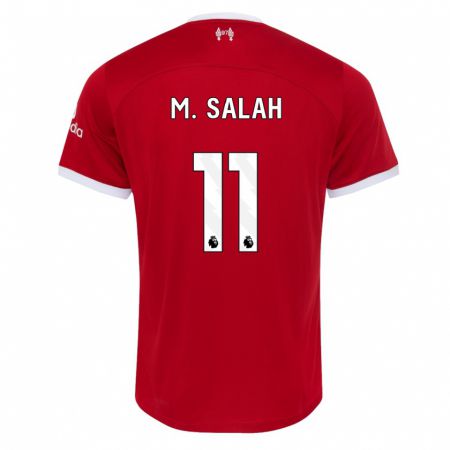 Kandiny Lapset Mohamed Salah #11 Punainen Kotipaita 2023/24 Lyhythihainen Paita T-Paita