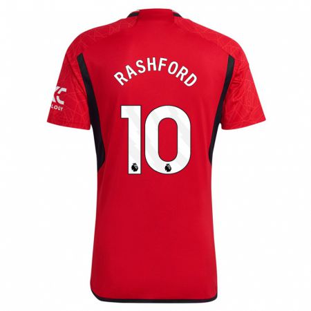 Kandiny Lapset Marcus Rashford #10 Punainen Kotipaita 2023/24 Lyhythihainen Paita T-Paita