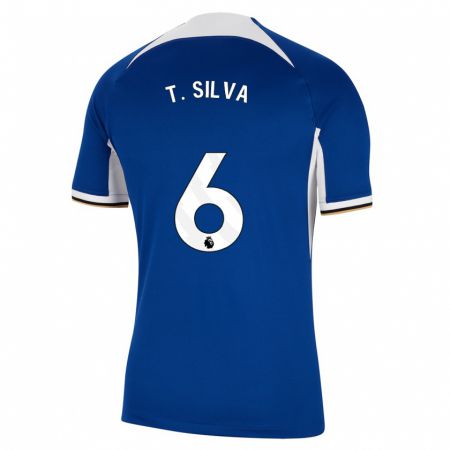 Kandiny Lapset Thiago Silva #6 Sininen Kotipaita 2023/24 Lyhythihainen Paita T-Paita