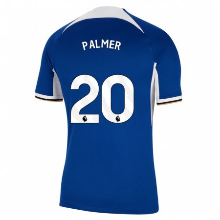 Kandiny Lapset Cole Palmer #20 Sininen Kotipaita 2023/24 Lyhythihainen Paita T-Paita