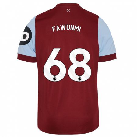 Kandiny Lapset Favour Fawunmi #68 Kastanjanruskea Kotipaita 2023/24 Lyhythihainen Paita T-Paita