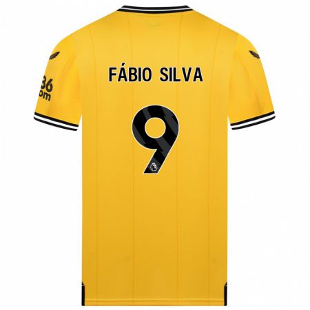 Kandiny Lapset Fábio Silva #9 Keltainen Kotipaita 2023/24 Lyhythihainen Paita T-Paita