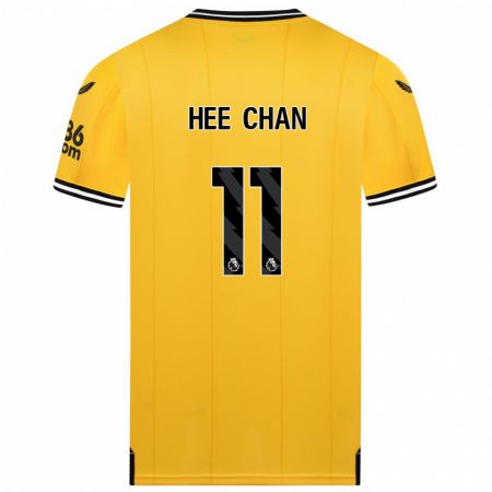 Kandiny Lapset Hee-Chan Hwang #11 Keltainen Kotipaita 2023/24 Lyhythihainen Paita T-Paita