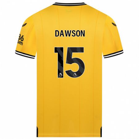 Kandiny Lapset Craig Dawson #15 Keltainen Kotipaita 2023/24 Lyhythihainen Paita T-Paita