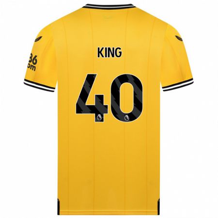 Kandiny Lapset Tom King #40 Keltainen Kotipaita 2023/24 Lyhythihainen Paita T-Paita