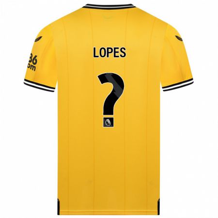 Kandiny Lapset Leo Lopes #0 Keltainen Kotipaita 2023/24 Lyhythihainen Paita T-Paita