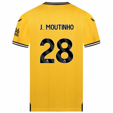 Kandiny Lapset Joao Moutinho #28 Keltainen Kotipaita 2023/24 Lyhythihainen Paita T-Paita