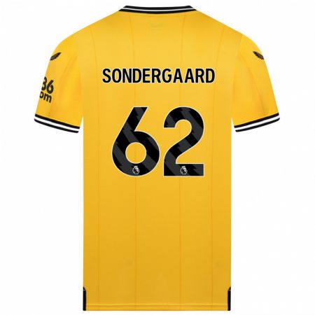 Kandiny Lapset Andreas Sondergaard #62 Keltainen Kotipaita 2023/24 Lyhythihainen Paita T-Paita