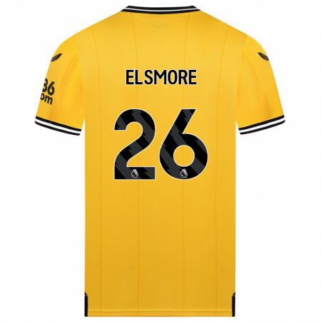 Kandiny Lapset Ria Elsmore #26 Keltainen Kotipaita 2023/24 Lyhythihainen Paita T-Paita