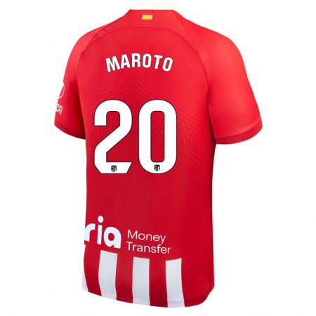 Kandiny Lapset Mario Maroto #20 Punainen Valkoinen Kotipaita 2023/24 Lyhythihainen Paita T-Paita