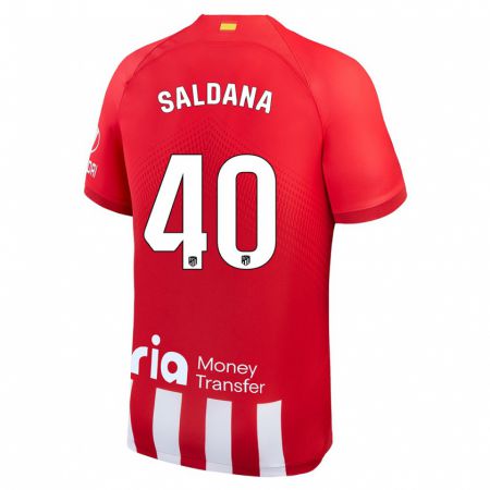 Kandiny Lapset Jose Saldana #40 Punainen Valkoinen Kotipaita 2023/24 Lyhythihainen Paita T-Paita