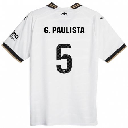 Kandiny Lapset Gabriel Paulista #5 Valkoinen Kotipaita 2023/24 Lyhythihainen Paita T-Paita