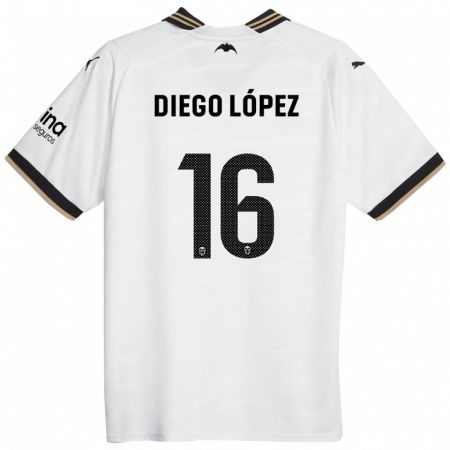 Kandiny Lapset Diego López #16 Valkoinen Kotipaita 2023/24 Lyhythihainen Paita T-Paita