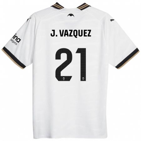 Kandiny Lapset Jesús Vázquez #21 Valkoinen Kotipaita 2023/24 Lyhythihainen Paita T-Paita