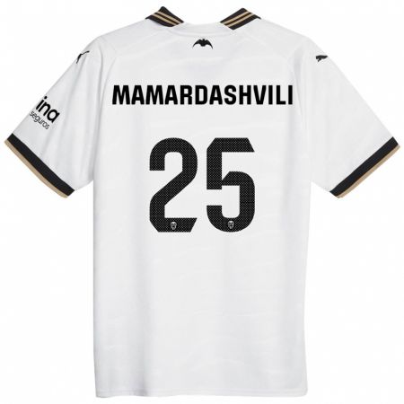 Kandiny Lapset Giorgi Mamardashvili #25 Valkoinen Kotipaita 2023/24 Lyhythihainen Paita T-Paita
