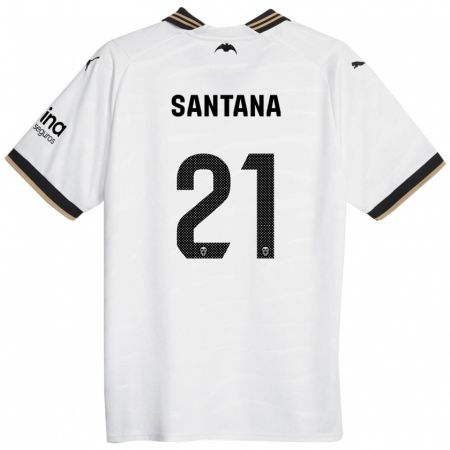 Kandiny Lapset Ismael Santana #21 Valkoinen Kotipaita 2023/24 Lyhythihainen Paita T-Paita