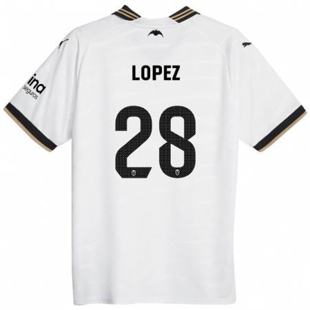 Kandiny Lapset Saray Lopez #28 Valkoinen Kotipaita 2023/24 Lyhythihainen Paita T-Paita