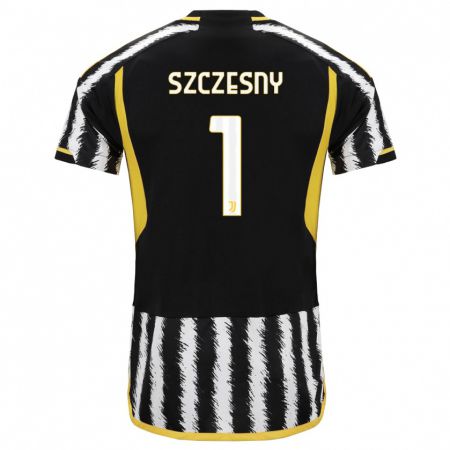 Kandiny Lapset Wojciech Szczesny #1 Musta Valkoinen Kotipaita 2023/24 Lyhythihainen Paita T-Paita