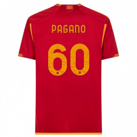 Kandiny Lapset Riccardo Pagano #60 Punainen Kotipaita 2023/24 Lyhythihainen Paita T-Paita
