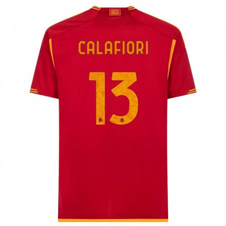 Kandiny Lapset Riccardo Calafiori #13 Punainen Kotipaita 2023/24 Lyhythihainen Paita T-Paita