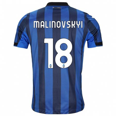 Kandiny Lapset Ruslan Malinovskyi #18 Musta Sininen Kotipaita 2023/24 Lyhythihainen Paita T-Paita