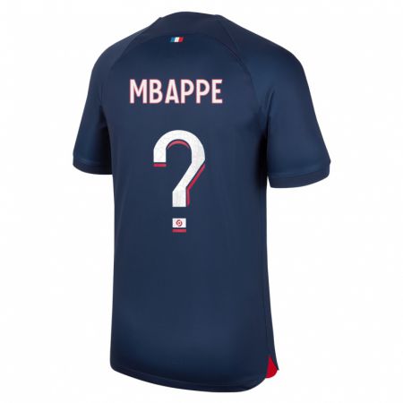 Kandiny Lapset Ethan Mbappé #0 Sininen Punainen Kotipaita 2023/24 Lyhythihainen Paita T-Paita
