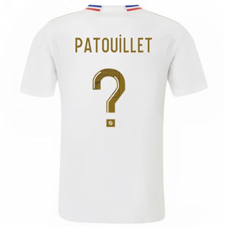 Kandiny Lapset Mathieu Patouillet #0 Valkoinen Kotipaita 2023/24 Lyhythihainen Paita T-Paita