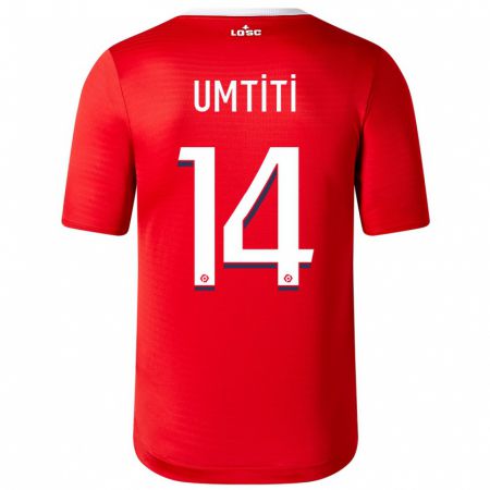 Kandiny Lapset Samuel Umtiti #14 Punainen Kotipaita 2023/24 Lyhythihainen Paita T-Paita