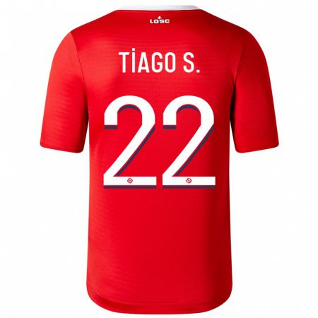 Kandiny Lapset Tiago Santos #22 Punainen Kotipaita 2023/24 Lyhythihainen Paita T-Paita