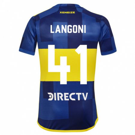 Kandiny Lapset Luca Langoni #41 Tummansininen Keltainen Kotipaita 2023/24 Lyhythihainen Paita T-Paita