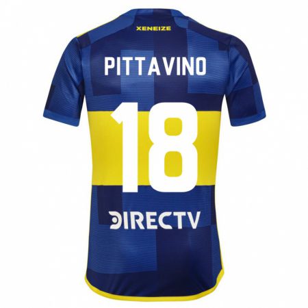 Kandiny Lapset Rodrigo Pittavino #18 Tummansininen Keltainen Kotipaita 2023/24 Lyhythihainen Paita T-Paita