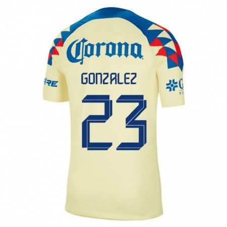 Kandiny Lapset Itzel Gonzalez #23 Keltainen Kotipaita 2023/24 Lyhythihainen Paita T-Paita