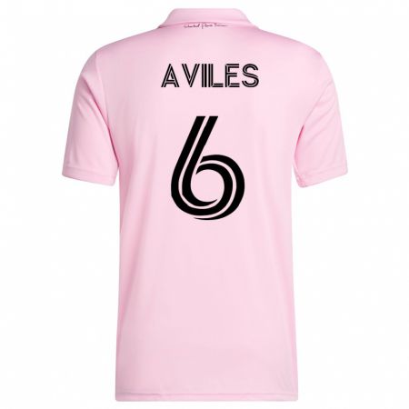 Kandiny Lapset Tomás Avilés #6 Vaaleanpunainen Kotipaita 2023/24 Lyhythihainen Paita T-Paita