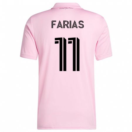 Kandiny Lapset Facundo Farías #11 Vaaleanpunainen Kotipaita 2023/24 Lyhythihainen Paita T-Paita