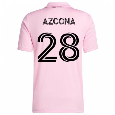 Kandiny Lapset Edison Azcona #28 Vaaleanpunainen Kotipaita 2023/24 Lyhythihainen Paita T-Paita