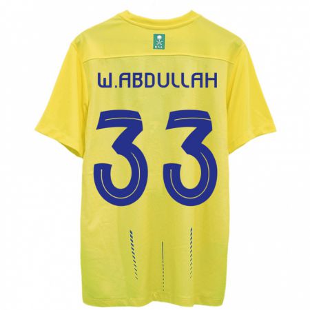 Kandiny Lapset Waleed Abdullah #33 Keltainen Kotipaita 2023/24 Lyhythihainen Paita T-Paita