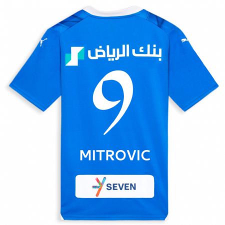 Kandiny Lapset Aleksandar Mitrovic #9 Sininen Kotipaita 2023/24 Lyhythihainen Paita T-Paita