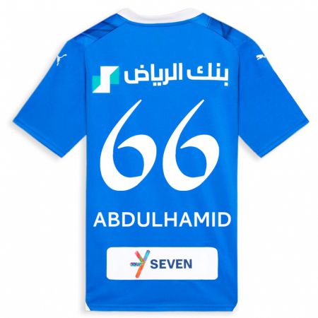 Kandiny Lapset Saud Abdulhamid #66 Sininen Kotipaita 2023/24 Lyhythihainen Paita T-Paita